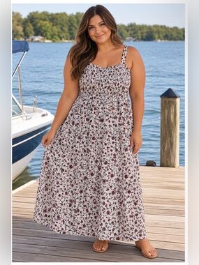 Reitmans Floral Smocked Maxi Sundress